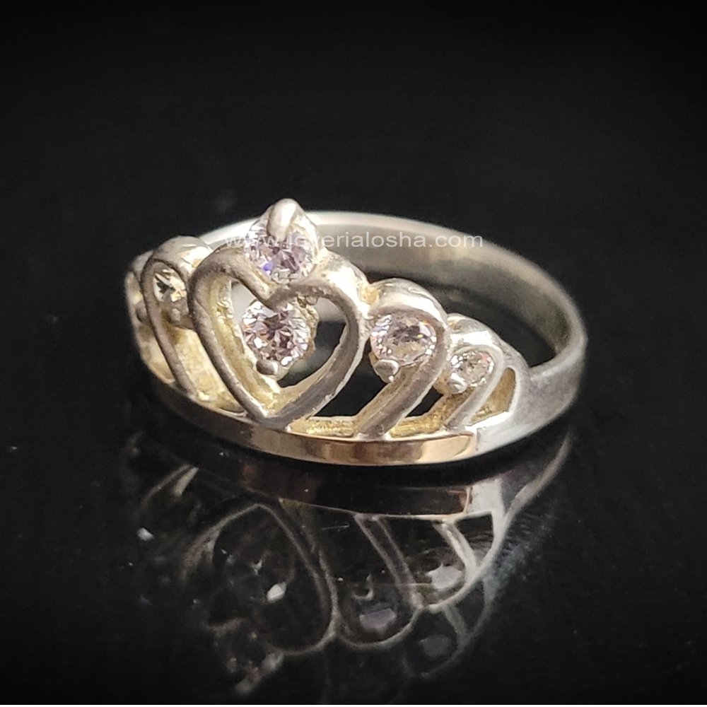 Anillo en Plata con Láminas de Oro
