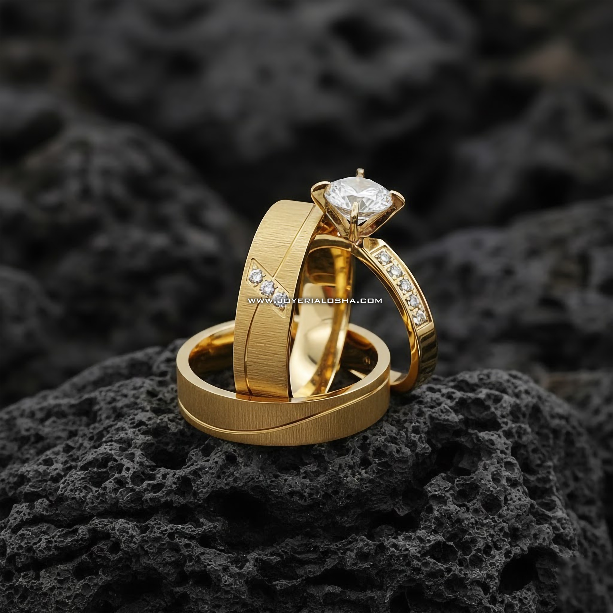 Trío Linear Frost 18k