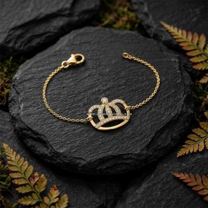 Pulsera Corona de Reina Oro 18k