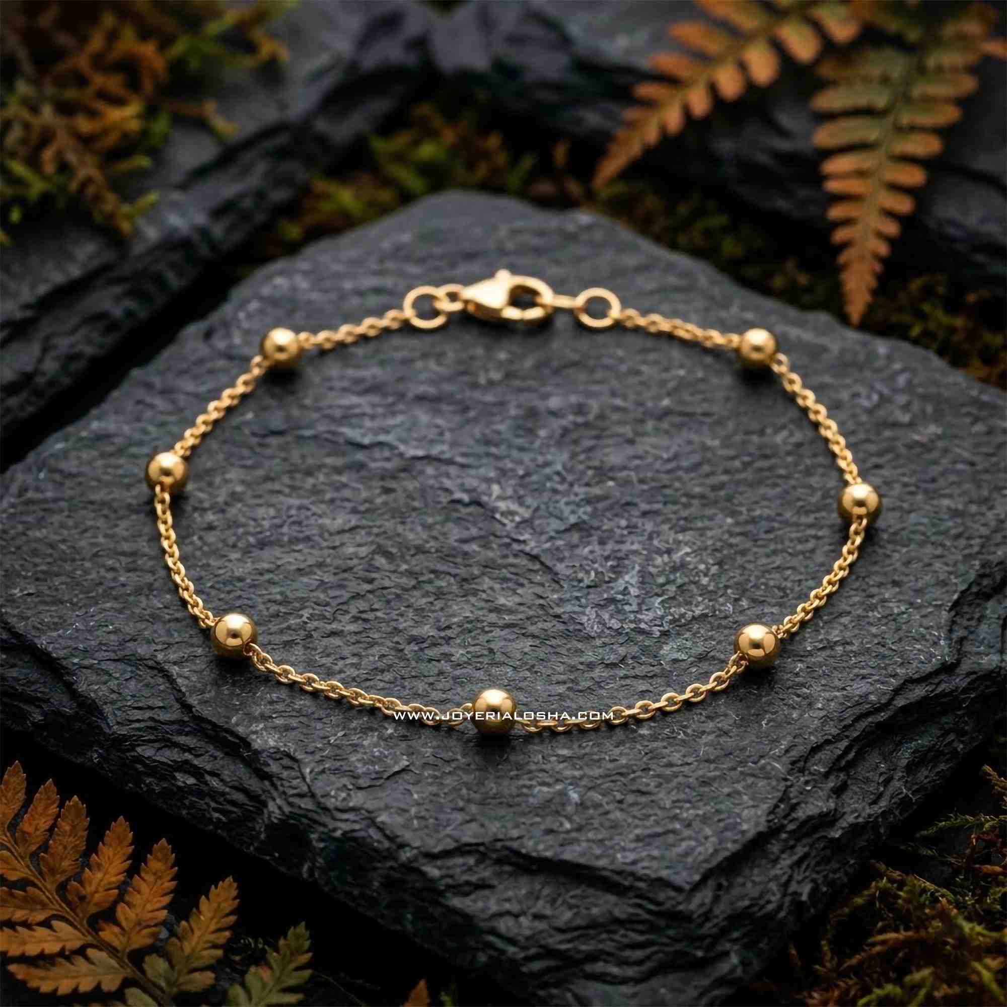 Pulsera de Balines Clásica Oro 18k