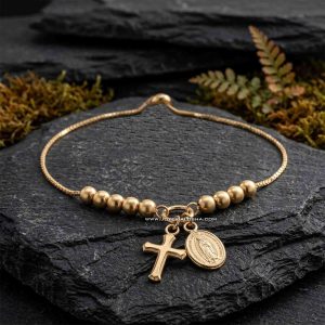 Pulsera Rosario «Protección Divina» Oro 18k