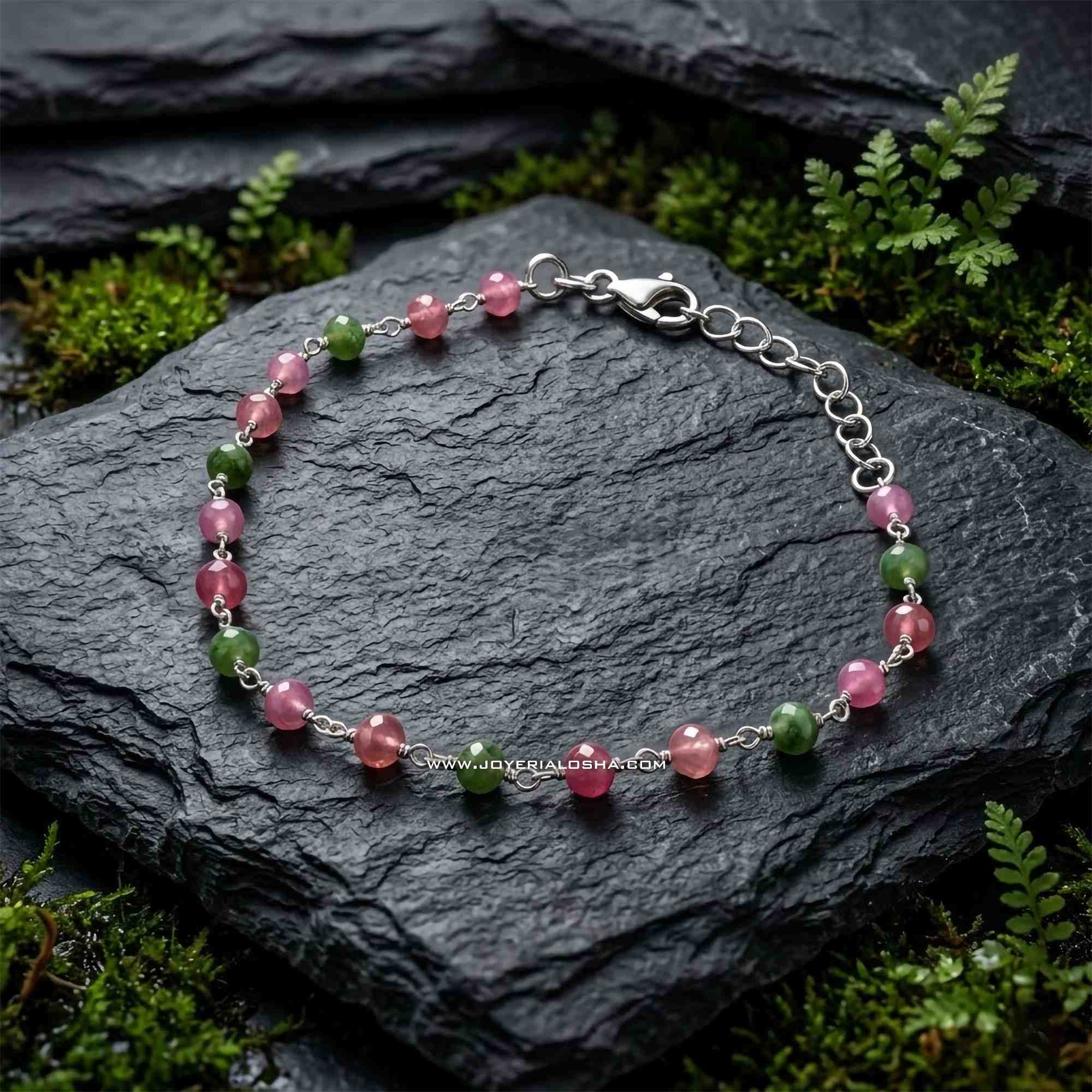 Pulsera 'Jardín de Luz' en Plata y Cuarzo Multifacético