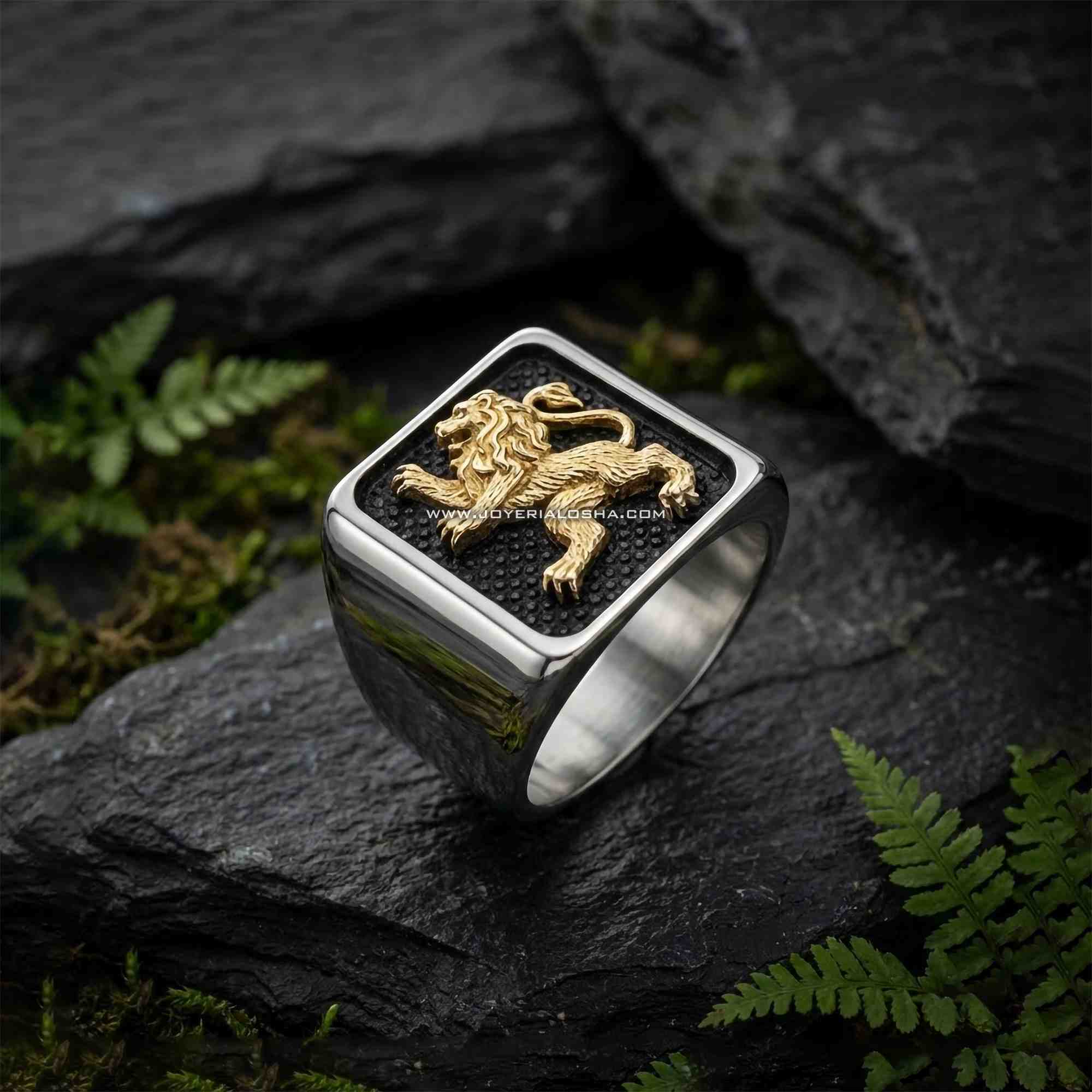 Anillo Sello León Majestuoso