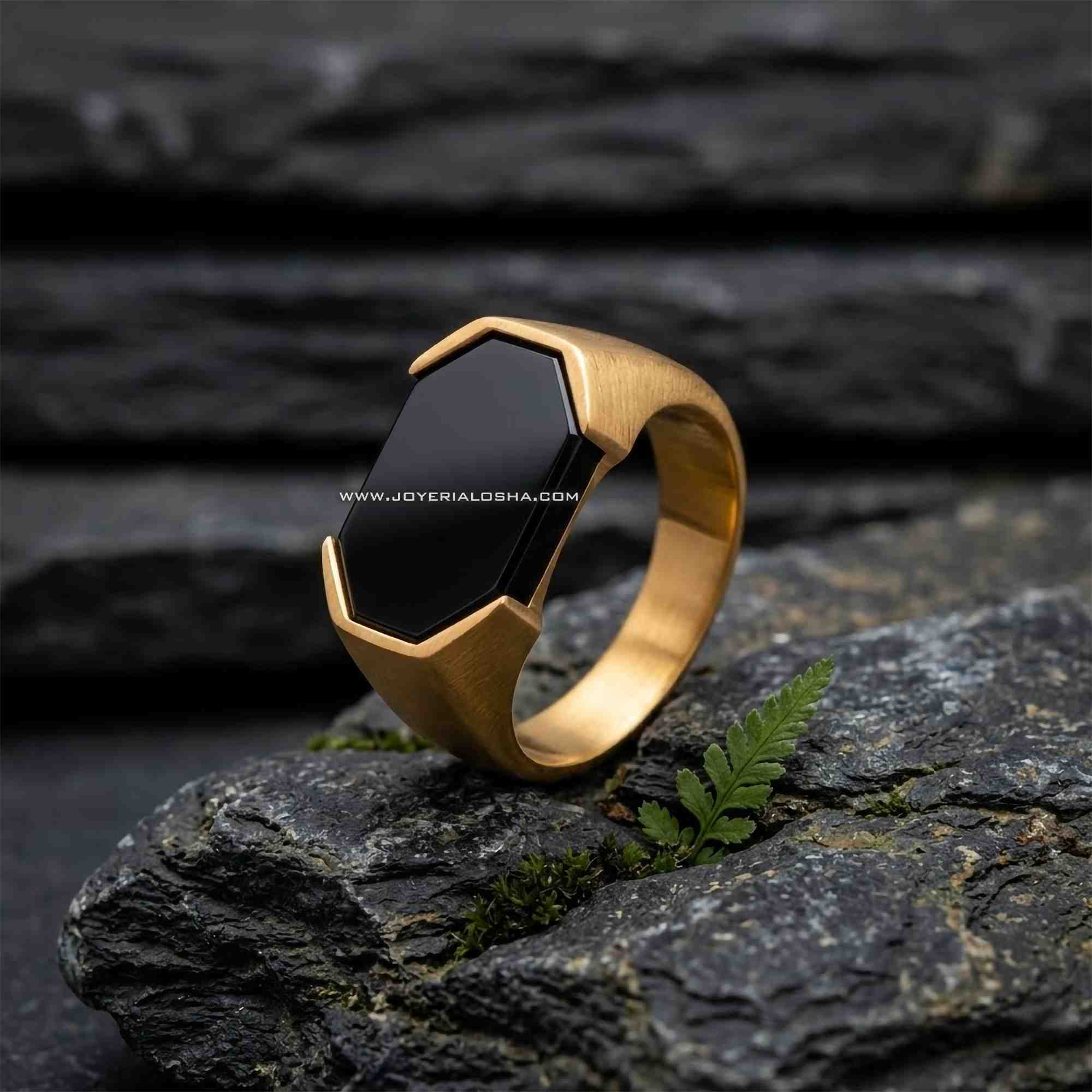Anillo de Oro 18k Ónix Vanguard