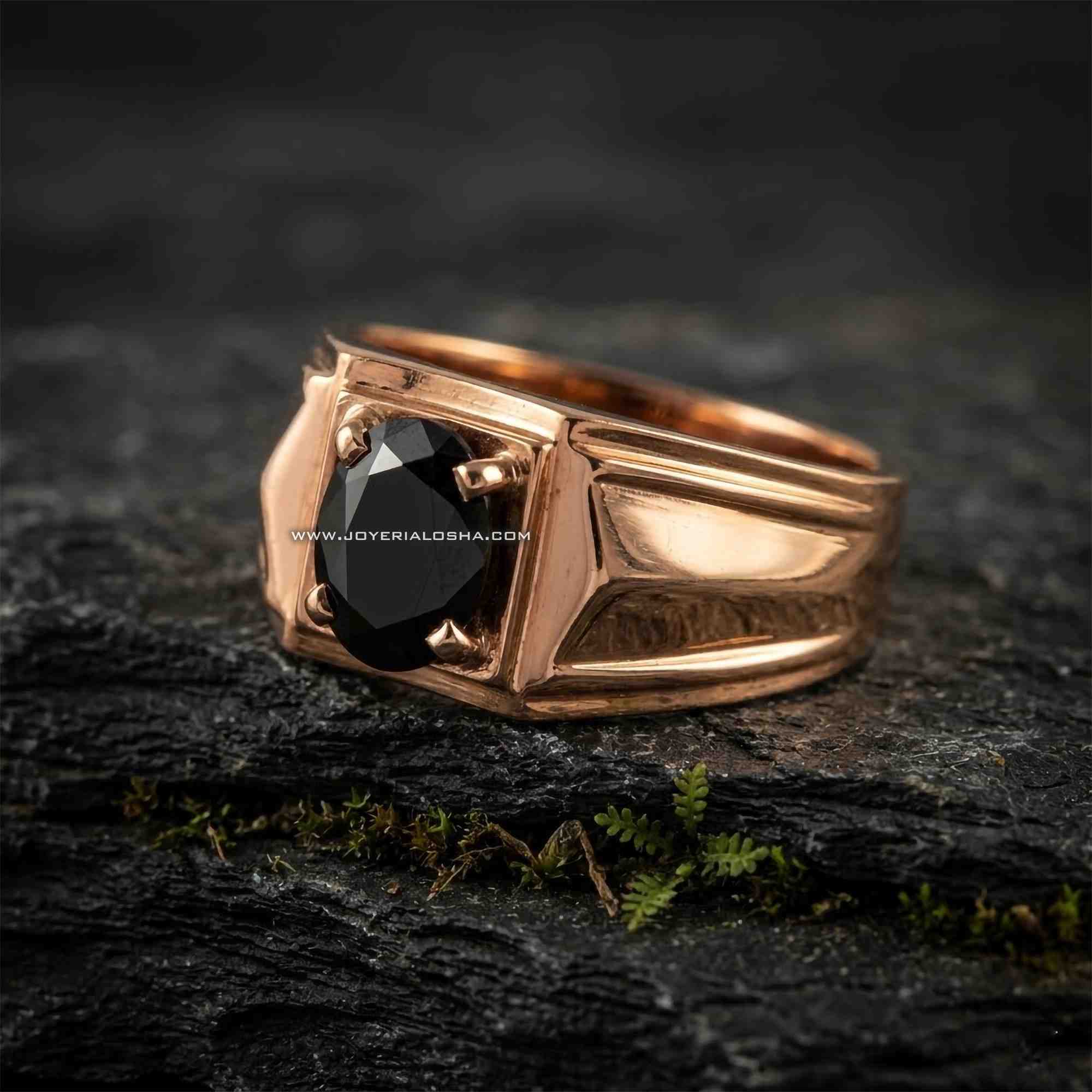 Anillo de Oro 18k 'Ébano Imperial'