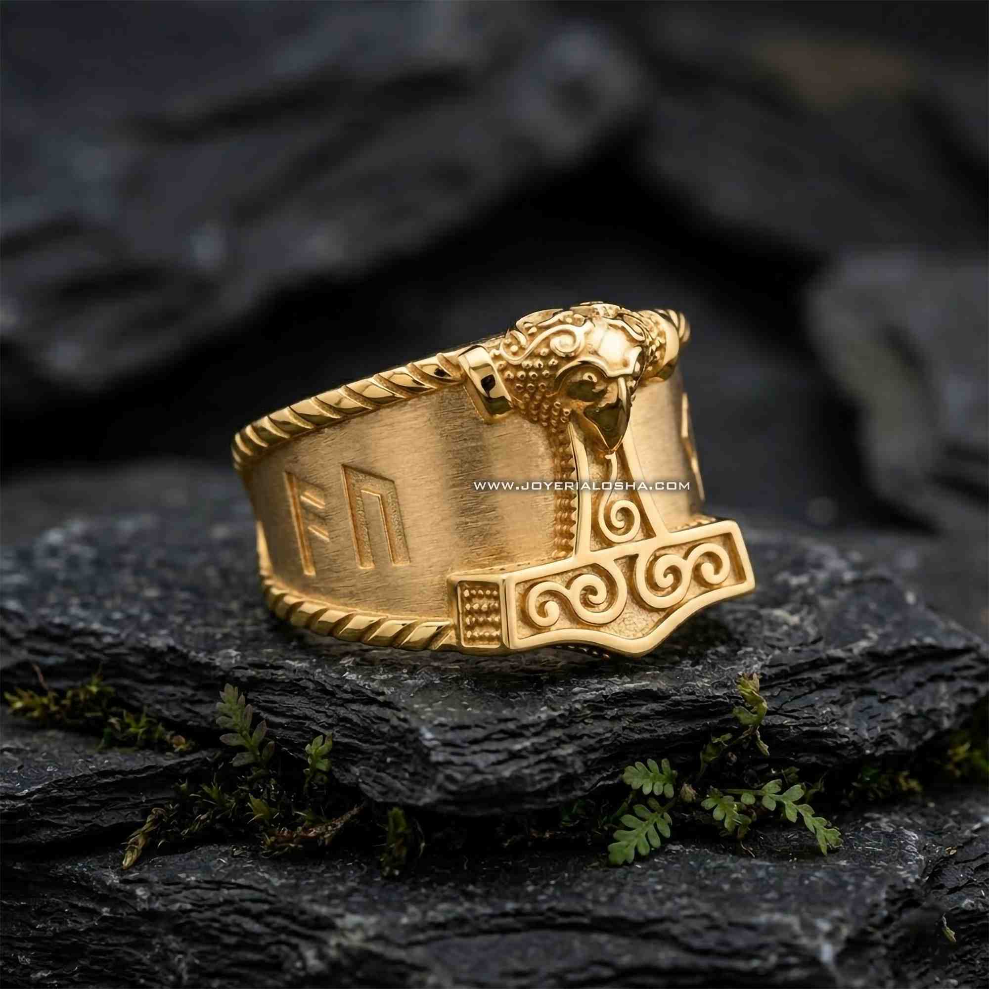 Anillo de Oro 18k 'Mjolnir de Thor'
