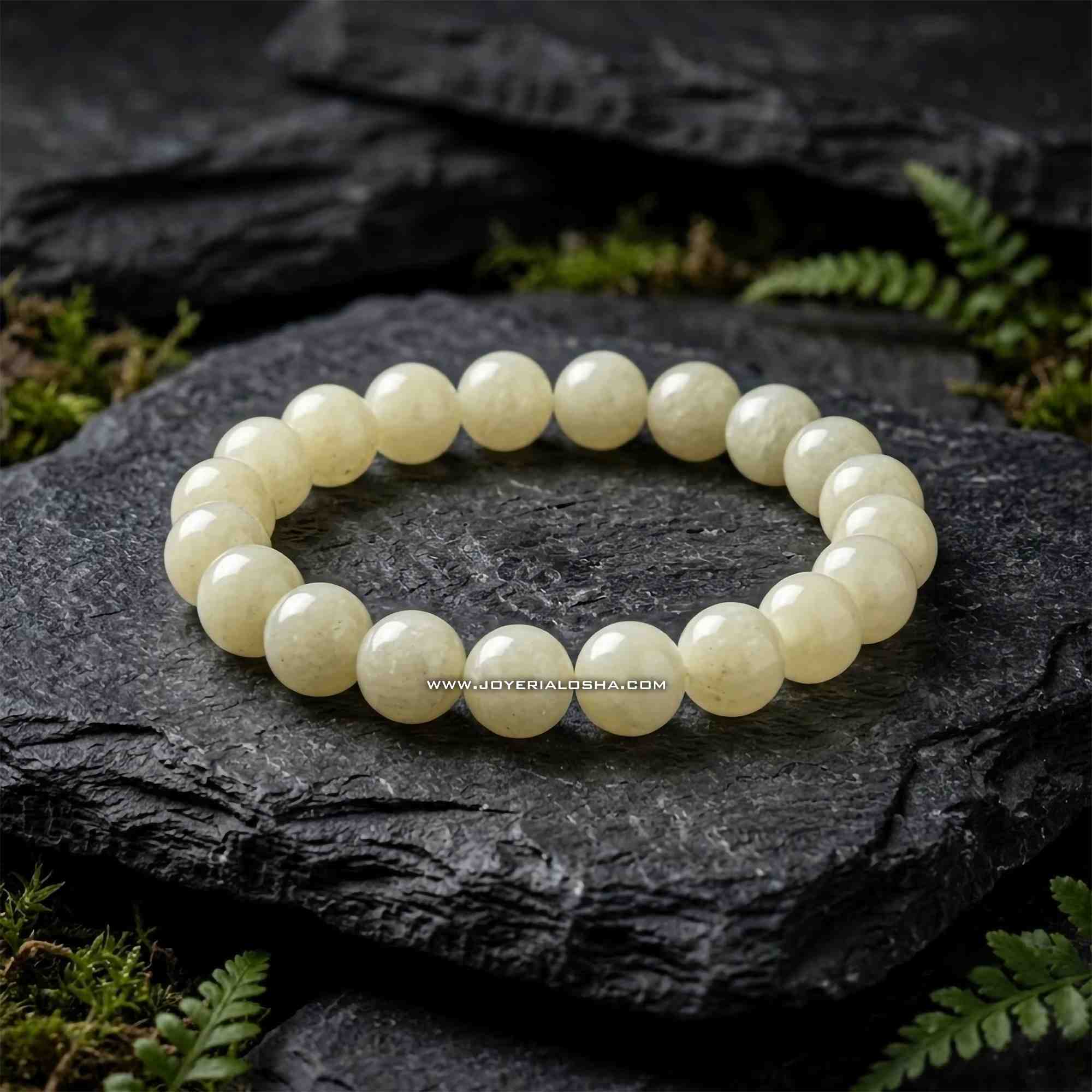 Pulsera Jade Blanco Sereno