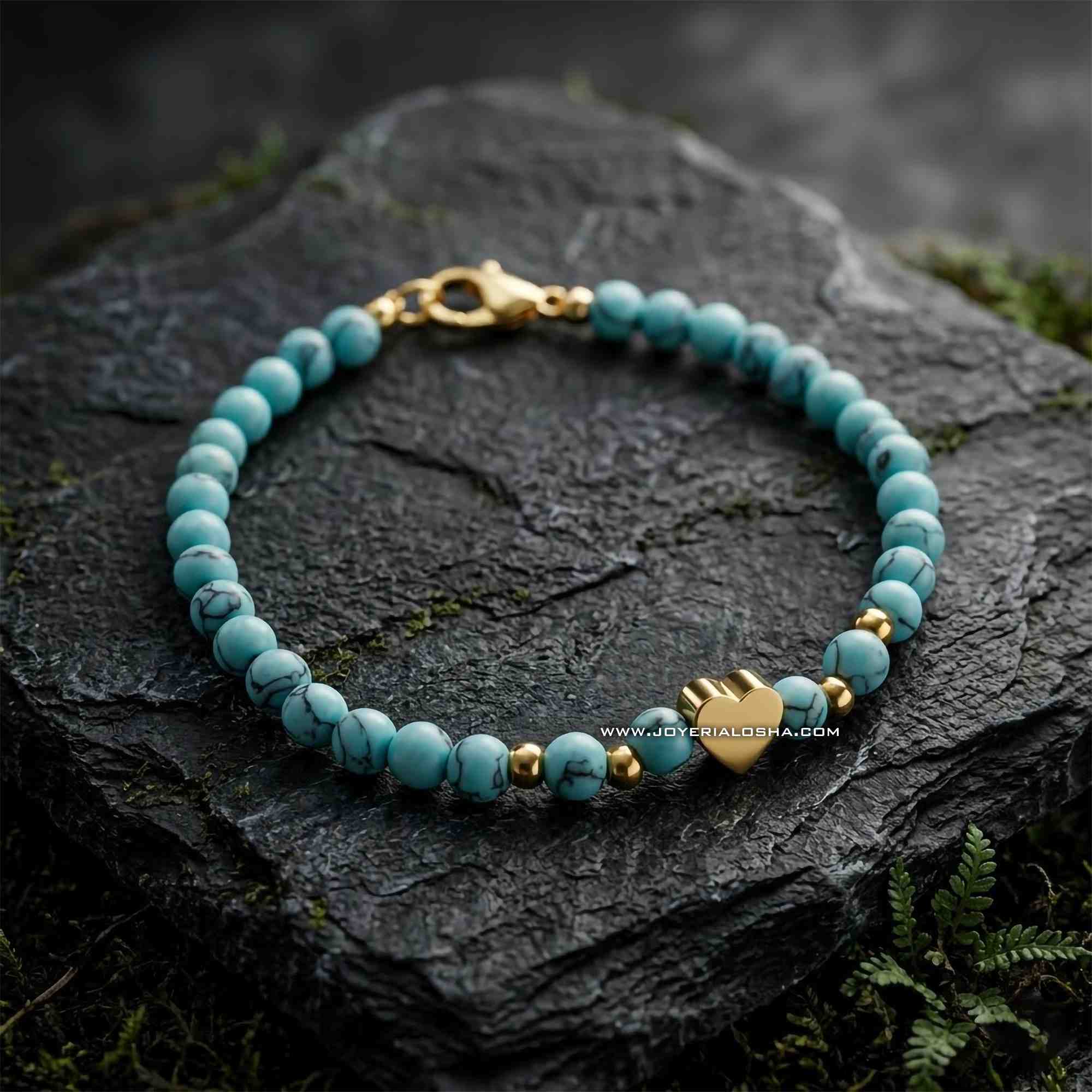 Pulsera Turquesa con Corazón