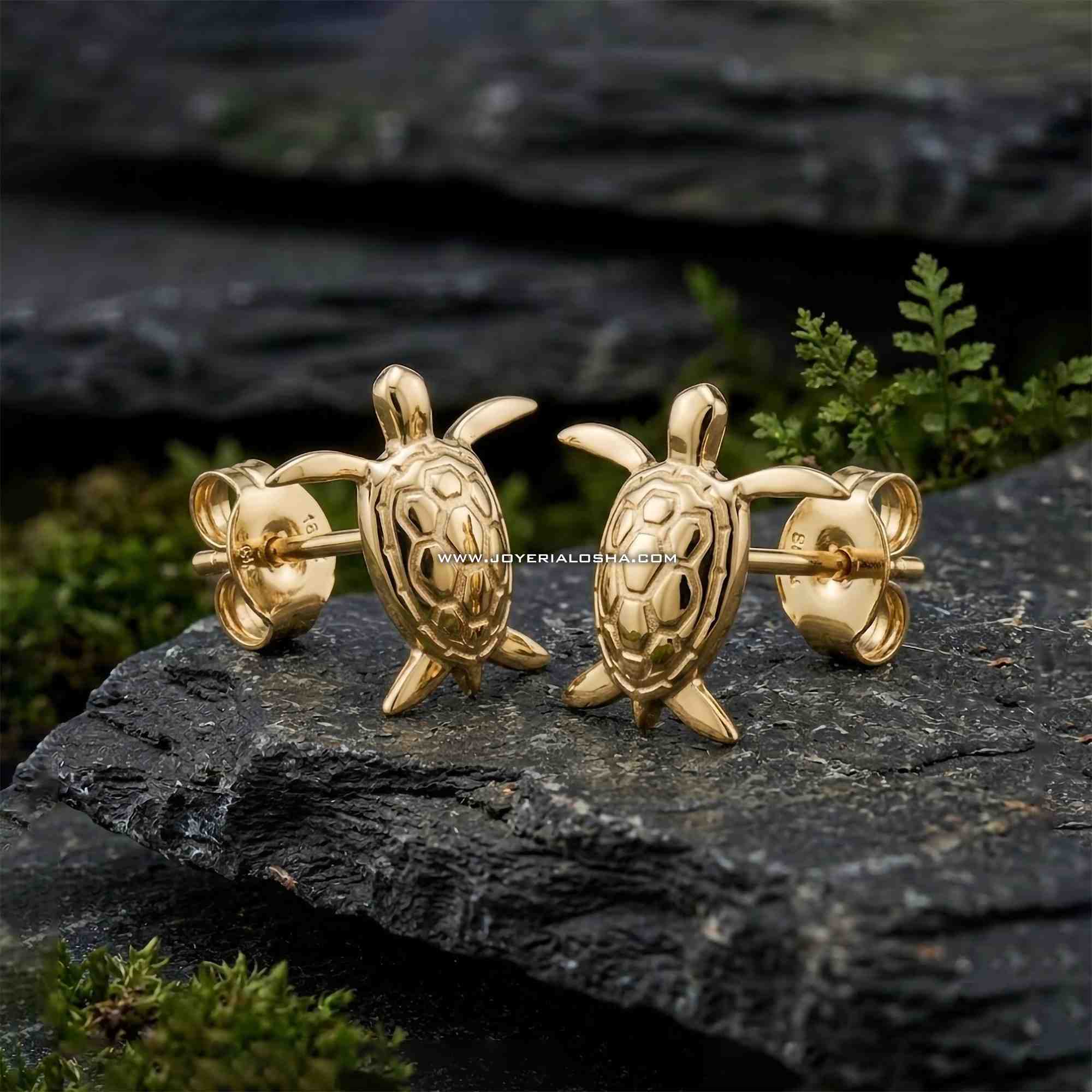 Aretes Tortuga Marina en Oro 18k "Legado Oceánico"