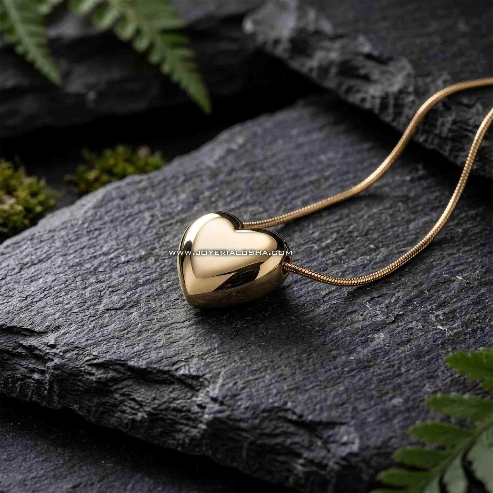 Dije Pasante de Oro 18k Corazón Inflado